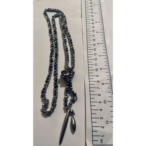 Gorgeous vintage LONG SILVER TASSEL NECKLACE - Picture 5 of 7